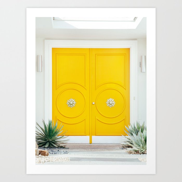 Palm Springs Yellow Door - Midcentury Modern Art Print