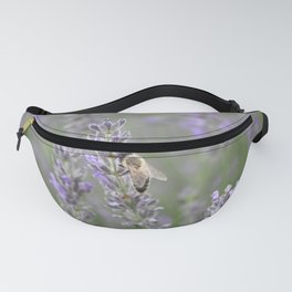 Honeybee On Lavender Close Up Photography Fanny Pack