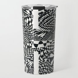 Alphabet Letter H Impact Bold Abstract Pattern (ink drawing) Travel Mug