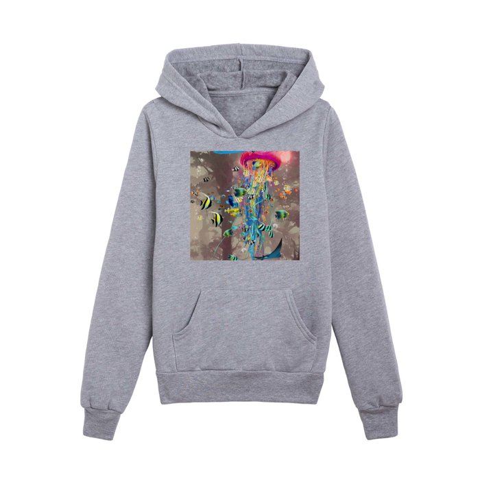 Day Dreaming at the Jellyfish Forest Kids Pullover Hoodie