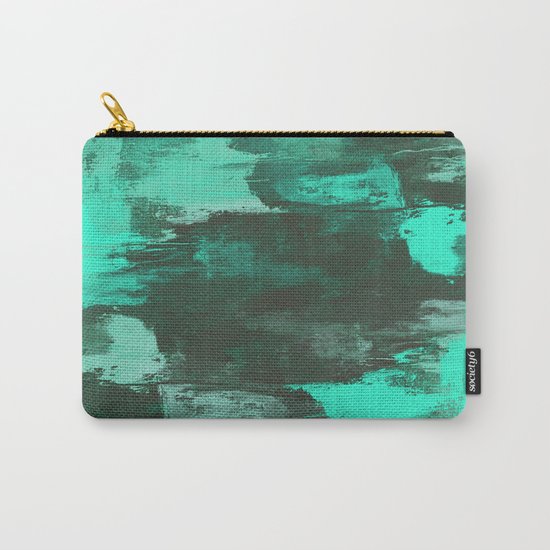 Chill Factor - Abstract cyan blue painting Carry-All Pouch