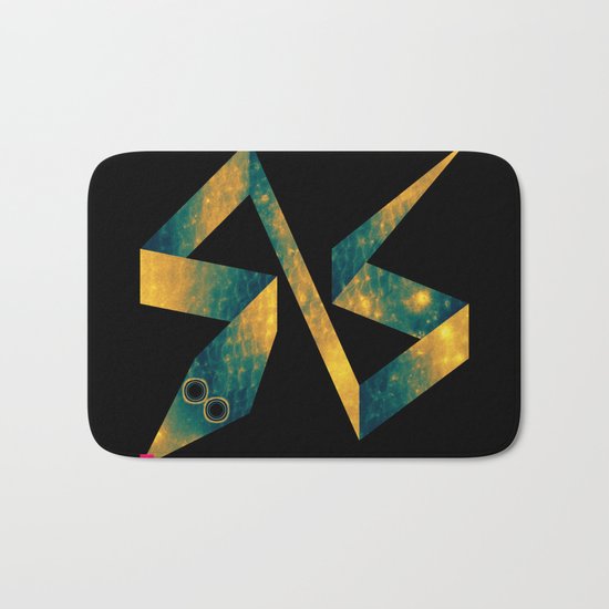 Snake Exploring Space Bath Mat