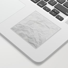 Texture Of Crumpled White Paper Sticker