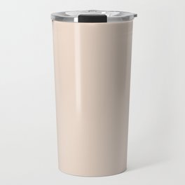 Ultra Pale Apricot Solid Color Pairs PPG Canyon Peach PPG1070-1 - All One Single Shade Hue Colour Travel Mug
