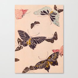 Butterfly Print Vintage Japanese Retro Pattern Canvas Print