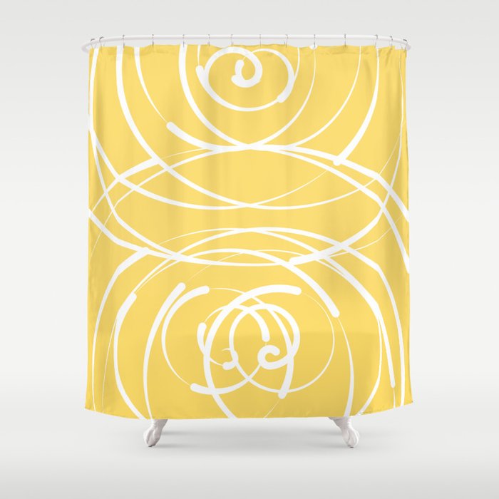 Yellow Flow 2 Shower Curtain