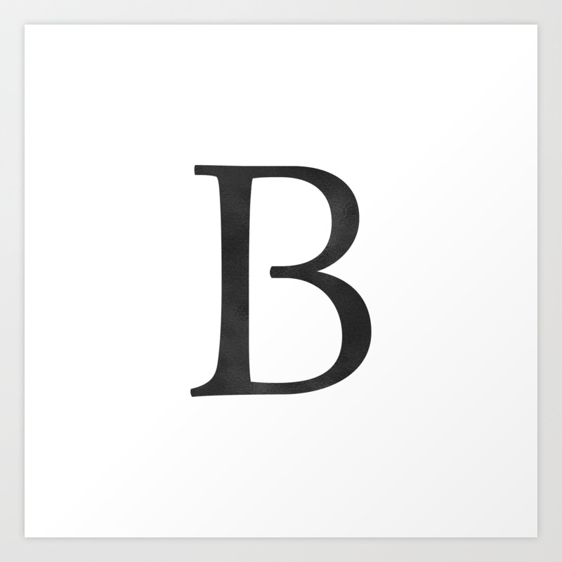 Letter B Initial Monogram Black And White Art Print By Followmeinstead Society6 Letter B Initial Monogram Black And White Art Print By Followmeinstead Society6