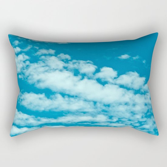 Beautiful blue sky and fluffy clouds Rectangular Pillow