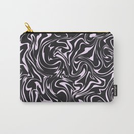 Black and Pink Marble Abstract Pattern Carry-All Pouch