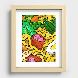 noodles, food art. Recessed Framed Print