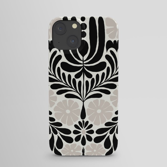 Dark flower abstract modern art iPhone Case