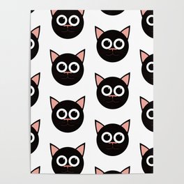 Blackies Cats Pattern Poster