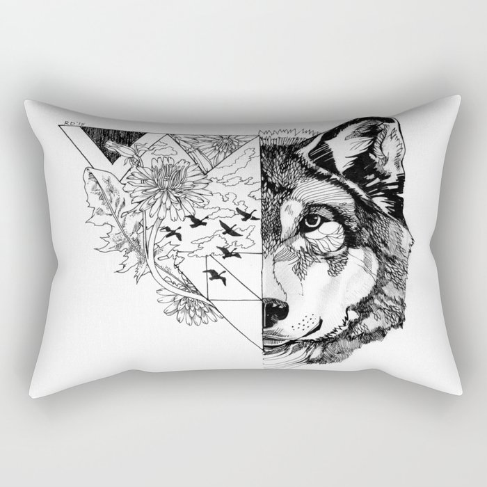 Wolf Sight Rectangular Pillow