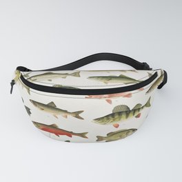 Illustrated North America Game Fish Identification Chart Fanny Pack