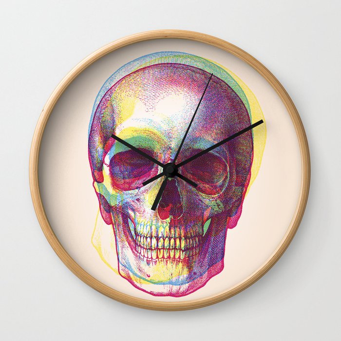 acid calavera Wall Clock