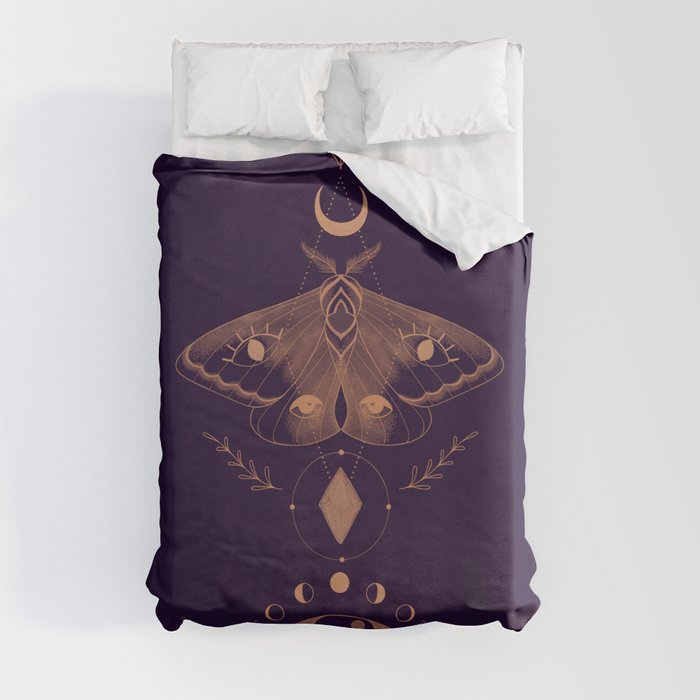 Metaphys Moth - Purple Duvet Cover