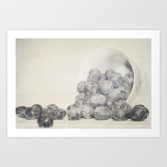 Spilled Blueberries Art Print