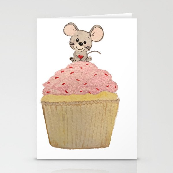 Valentine Mouse Stationery Cards