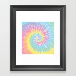 Pastel Tie Dye Framed Art Print