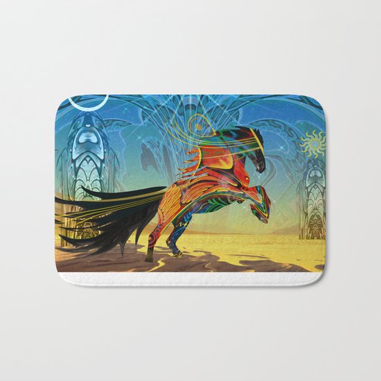 The Wind of Time (Red Horse) Bath Mat
