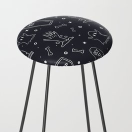 Scary Halloween Background Counter Stool