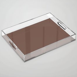 Dark Earthy Brown Solid Color Pairs PPG Bigfoot PPG1061-7 - All One Single Shade Hue Colour Acrylic Tray