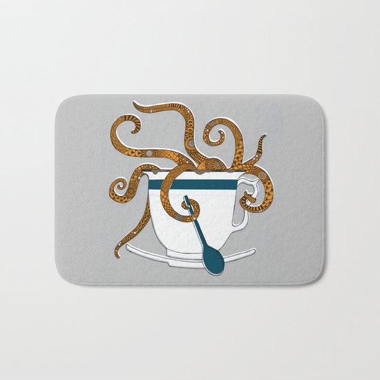 Octopus in a Teacup Bath Mat