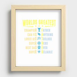 Worlds Greatest Father Recessed Framed Print