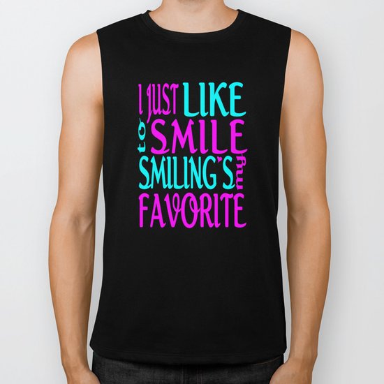 I Like Smiling Biker Tank