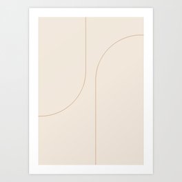 Modern Minimal Line Abstract XXXIII Art Print