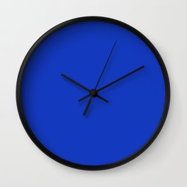 Simply Solid - Cobalt Blue Wall Clock | Ordinary, Graphic, Singlecolor, Blue, Clear, Graphicdesign, Simply, Solid, Digital, Simple 