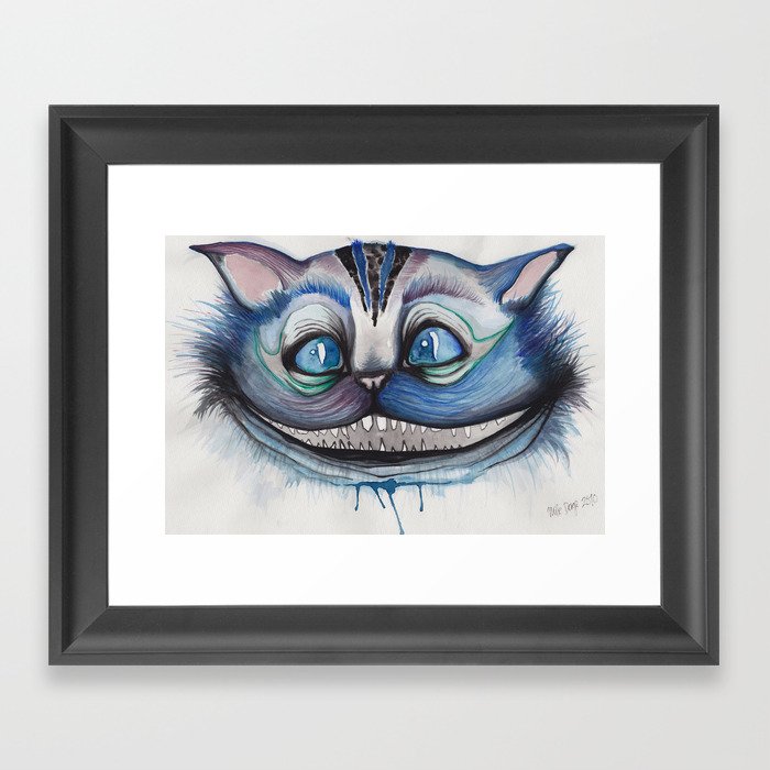 Cheshire Cat Grin - Alice in Wonderland Framed Art Print