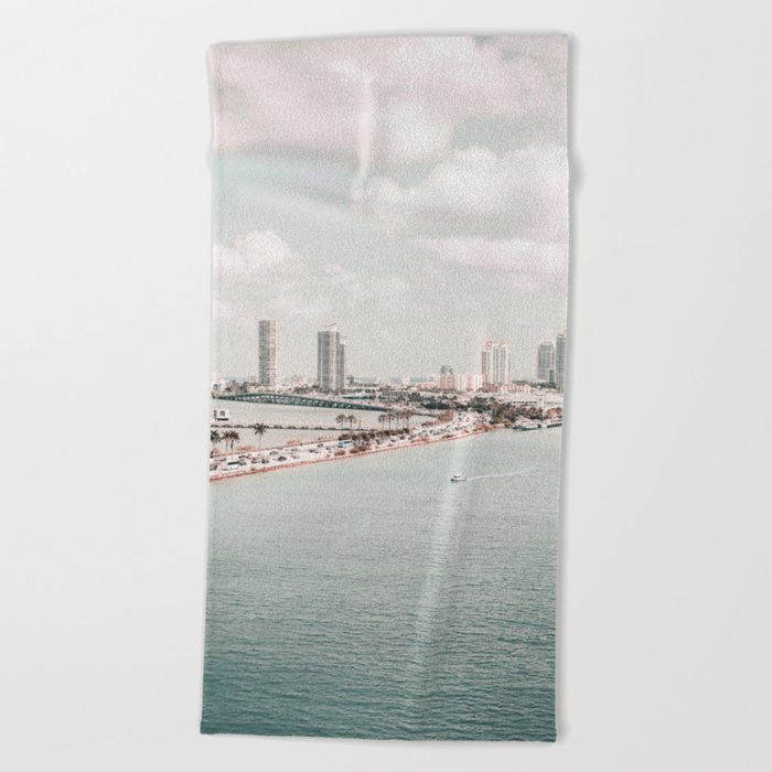 Miami Florida City Beach Towel