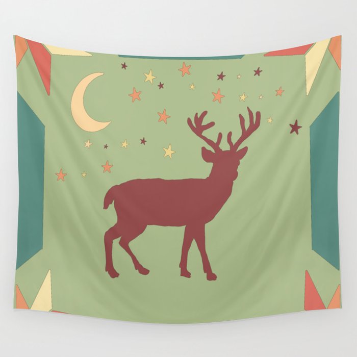 Woodsy Buck Wall Tapestry
