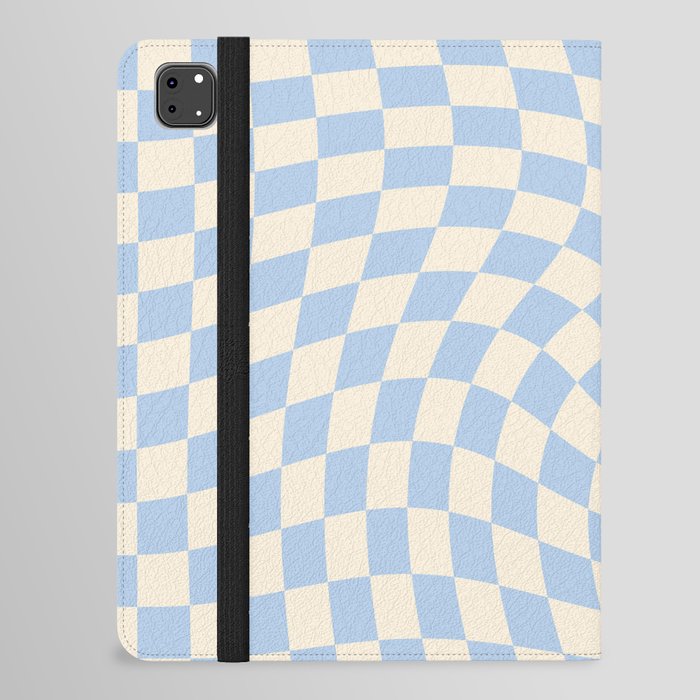 Check II - Baby Blue Twist — Checkerboard Print iPad Folio Case
