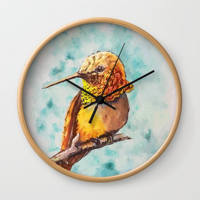 Hummingbird Colibri  Wall Clock