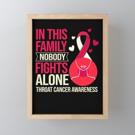 Head and Neck Throat Cancer Ribbon Survivor Framed Mini Art Print