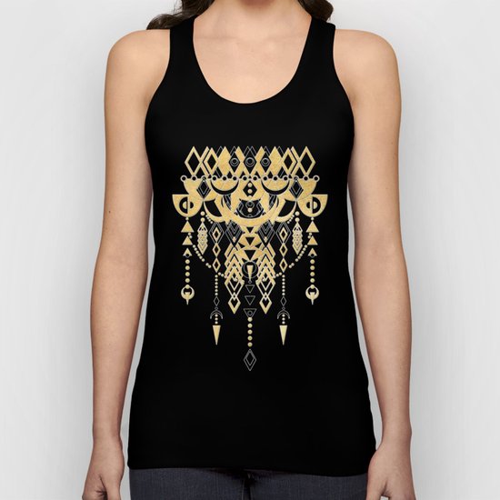 Modern Deco in Black and Cream Unisex Tank Top