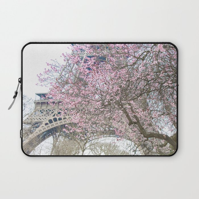 Paris in Springtime with the Eiffel Tower Laptop Sleeve