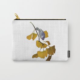 Ginkgo Tree and Bluebird Carry-All Pouch