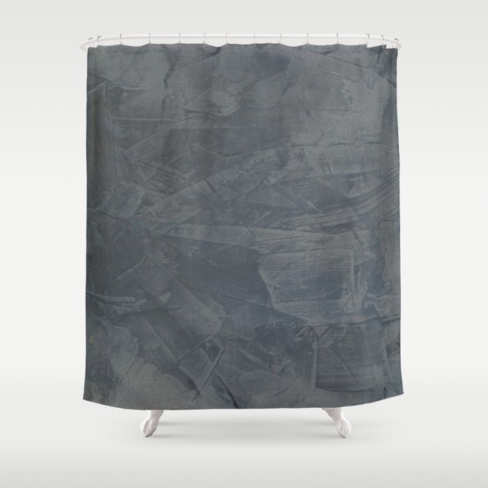Slate Gray Stucco Faux Finishes Rustic Glam Corbin Henry Venetian Plaster Shower Curtain By Corbinhenry