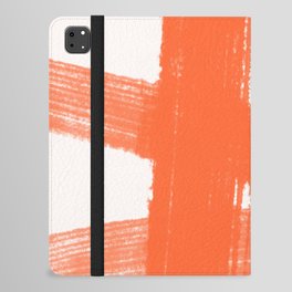 Abstract Minimalist Painted Brushstrokes 1 in Orange  iPad Folio Case