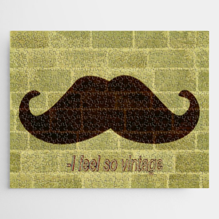 I Feel So Vintage Mustache  Jigsaw Puzzle