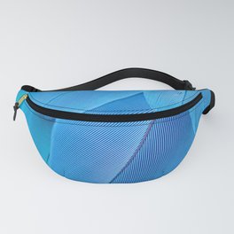 Blue Feathers Bird Macaw Parrot Fanny Pack