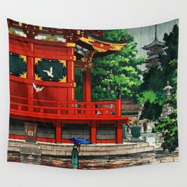 In the rain-Asakusa Sensouji temple Wall Tapestry