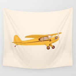 Little Yellow Plane Wall Tapestry