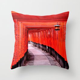 Through the Gates (Kyoto, Japan) Throw Pillow