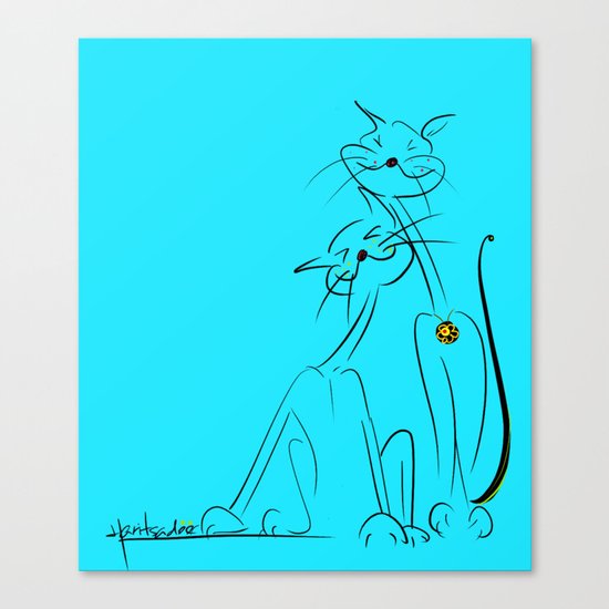 scratchy Canvas Print