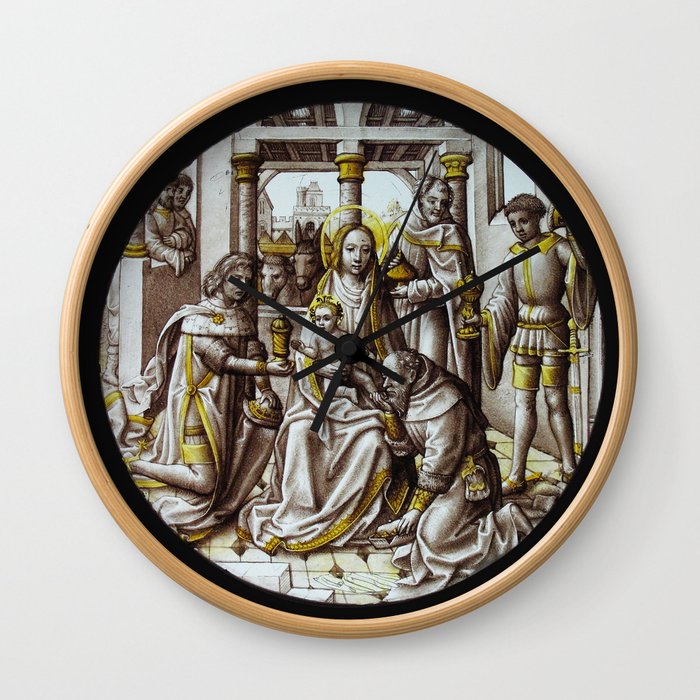 Hans Memling "Roundel with the Adoration of the Magi" Wall Clock