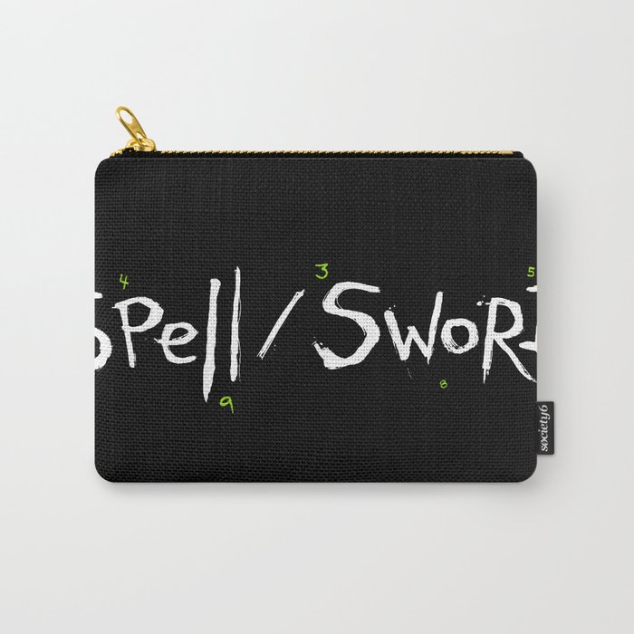 Spell/Sword - White Logo  Carry-All Pouch